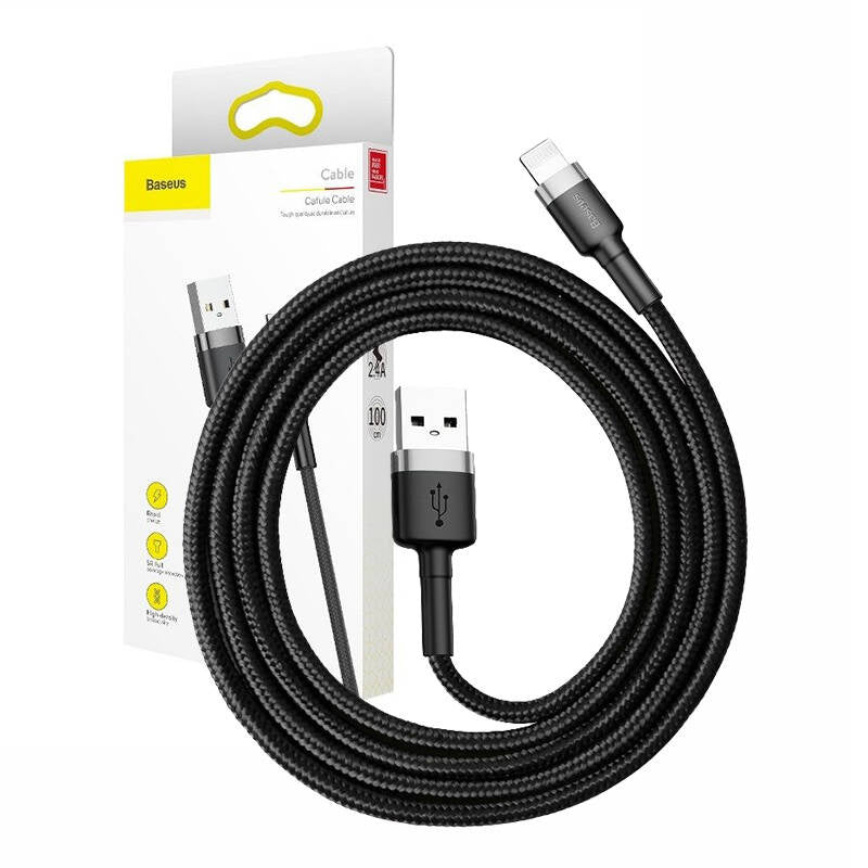 Baseus Cafule USB Lightning Cable 2.4A 0.5m (Gray+Black) - Product Image 11