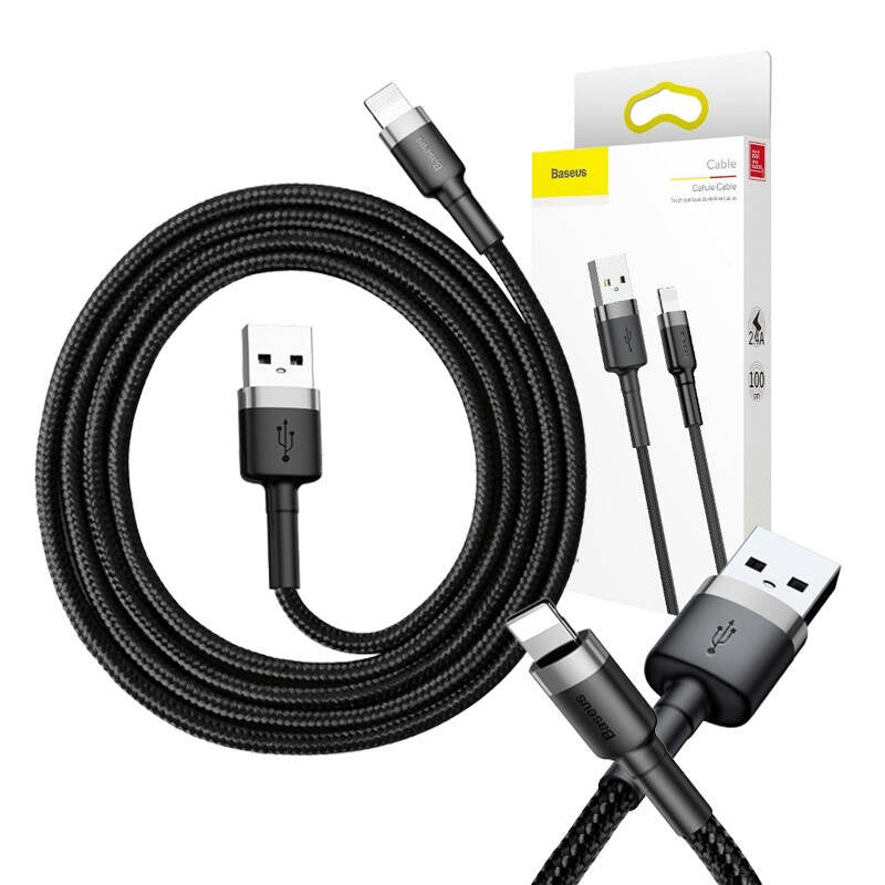 Baseus Cafule USB Lightning Cable 2,4A 1m (Gray+Black) - Product Image 11