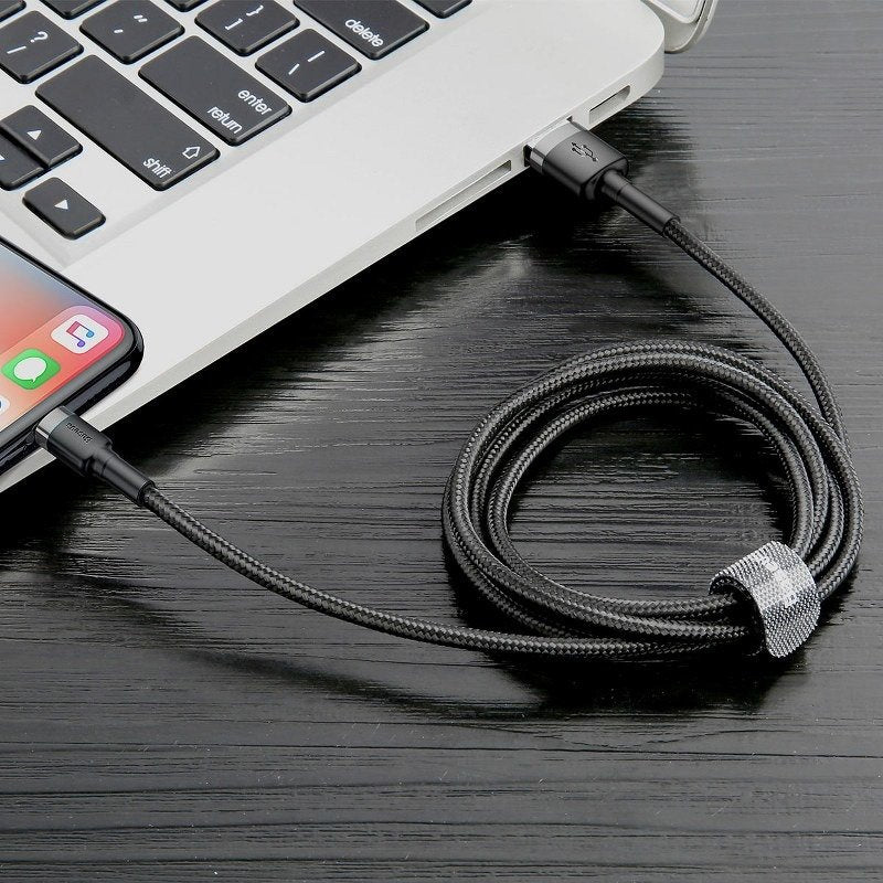 Baseus Cafule USB Lightning Cable 2,4A 1m (Gray+Black) - Product Image 6