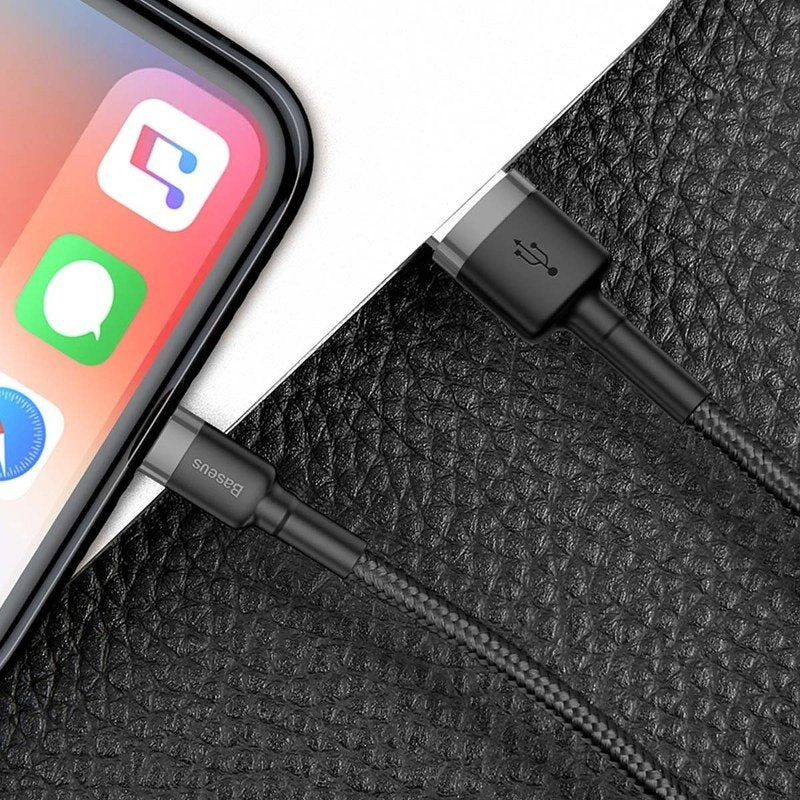 Baseus Cafule USB Lightning Cable 2,4A 1m (Gray+Black) - Product Image 7