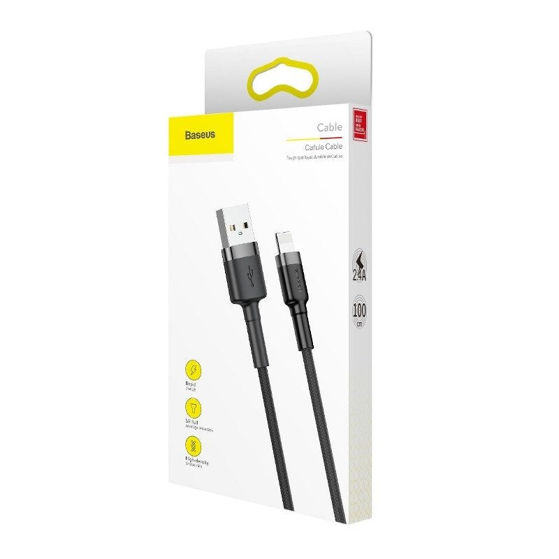 Baseus Cafule USB Lightning Cable 2,4A 1m (Gray+Black) - Product Image 9