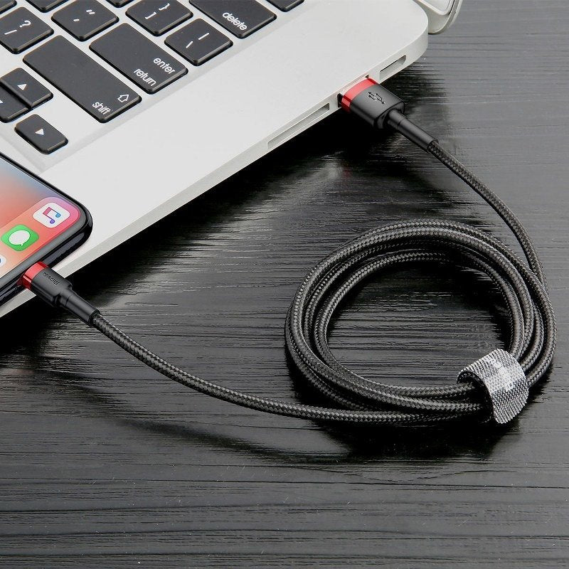 Baseus Cafule Cable USB Lightning 2A 3m (Black+Red) - Product Image 7