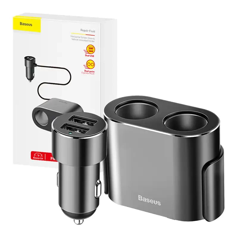 Baseus Lighter socket splitter 2xUSB 3,1A 100W (Black) - Product Image 8
