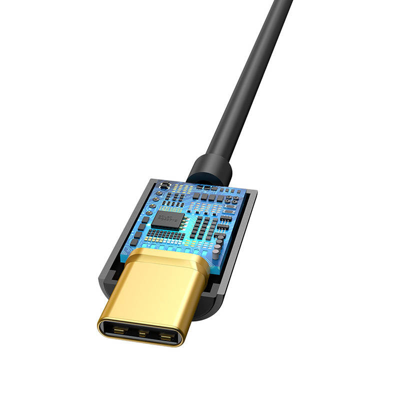 Baseus L54 Audio Adapter USB-C + mini jack 3,5mm (Black) - Product Image 4