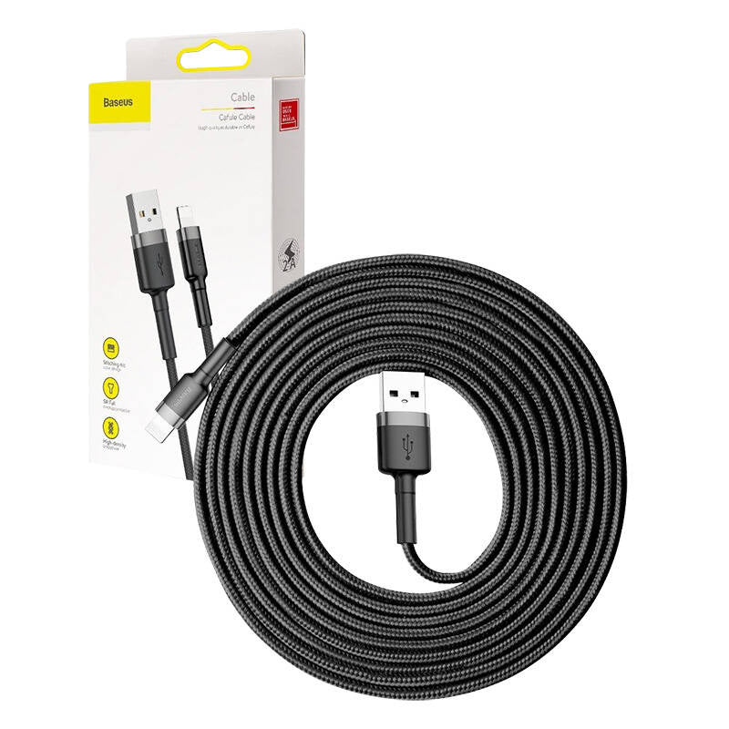 Baseus Cafule USB Lightning Cable 2A 3m (Black+Gray) - Product Image 10
