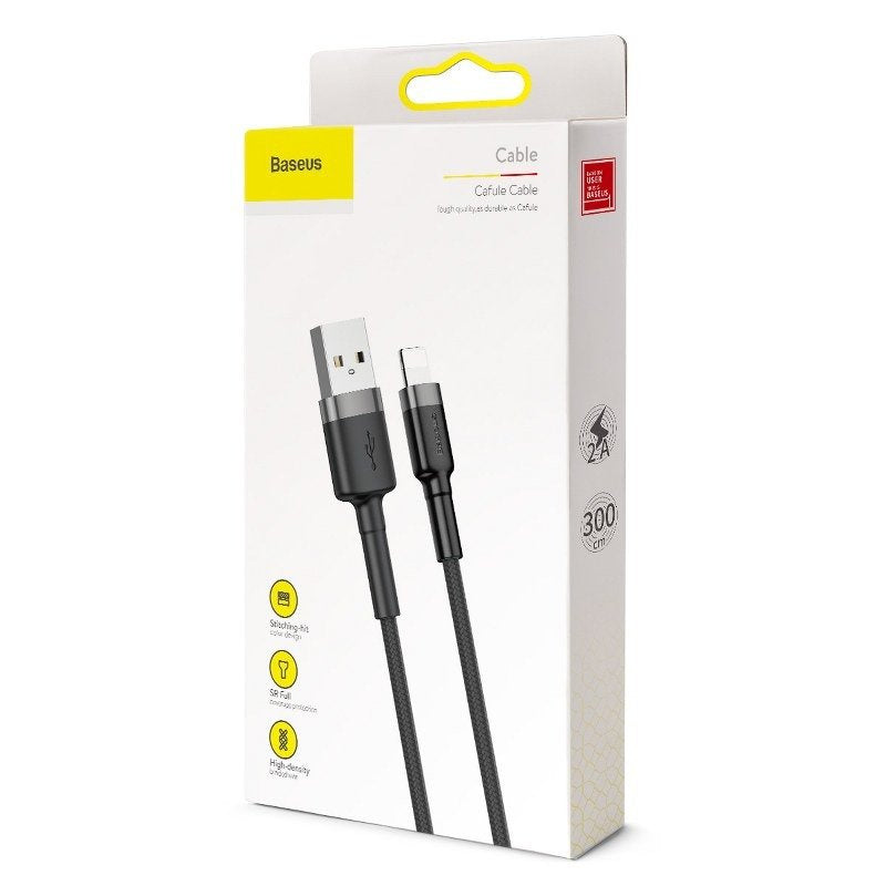 Baseus Cafule USB Lightning Cable 2A 3m (Black+Gray) - Product Image 8