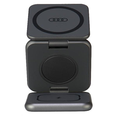 Audi Big Logo foldable inductive charger 3in1 0 - gray