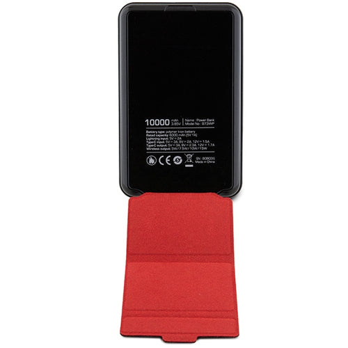 Powerbank Ferrari Metal Logo MagSafe induction 15W 10000 mAh with stand function - black