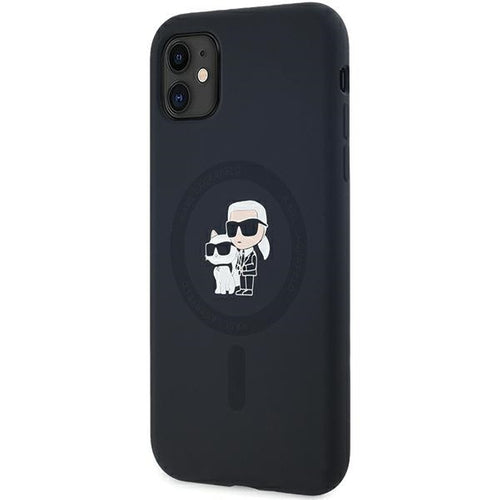 Karl Lagerfeld Silicone Karl&Choupette MagSafe case for iPhone 11 / Xr - black