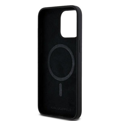 Karl Lagerfeld Silicone Choupette Head MagSafe case for iPhone 15 Pro - black