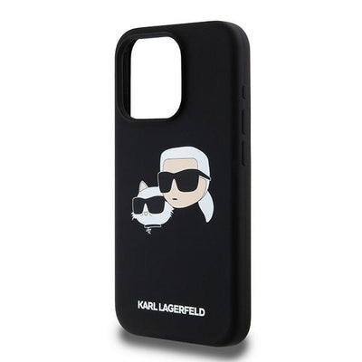 Karl Lagerfeld Silicone Karl&Choupette MagSafe case for iPhone 15 Pro Max - black