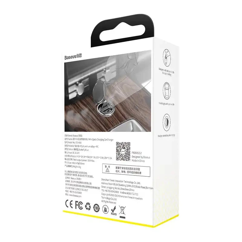 Baseus Tiny Star Mini Quick Charge Car Charger USB Port 30W Grey - Product Image 9