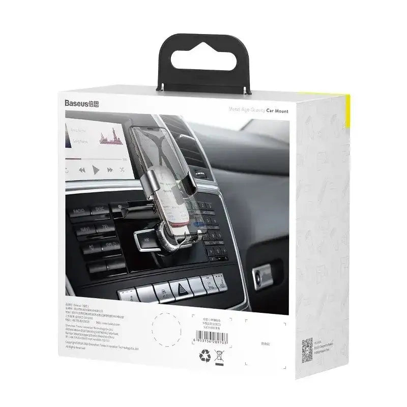 Baseus Metal Age Gravity Car Mount (CD Version) Silver - Product Image 8