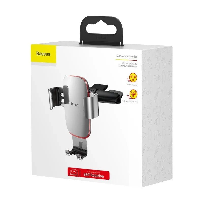 Baseus Metal Age Gravity Car Mount (CD Version) Silver - Product Image 7