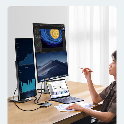 HUB Baseus PortalJoy Series 13in1 USB-C - 2x HDMI / DP / VGA / USB-A 3.1 / USB-C 3.1 / USB-A 2.0 / PD / RJ45 / SD / TF / AUX