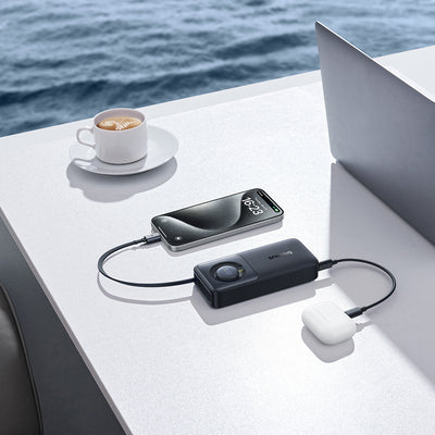 Baseus Free2Pull 10000mAh 30W powerbank with USB-C port and retractable USB-C cable - black