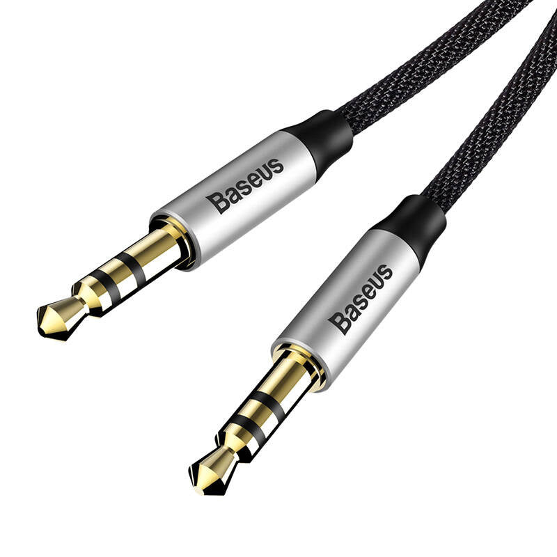 Baseus Yiven Audio Cable Cable 3.5 male Audio M30 1.5M Silver+ Black - Product Image 4