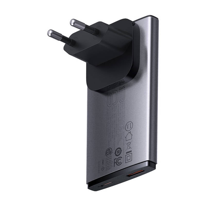 Wall charger Baseus GaN5, 65W, 1xport USB-C, 1XUSB-A - Image 3