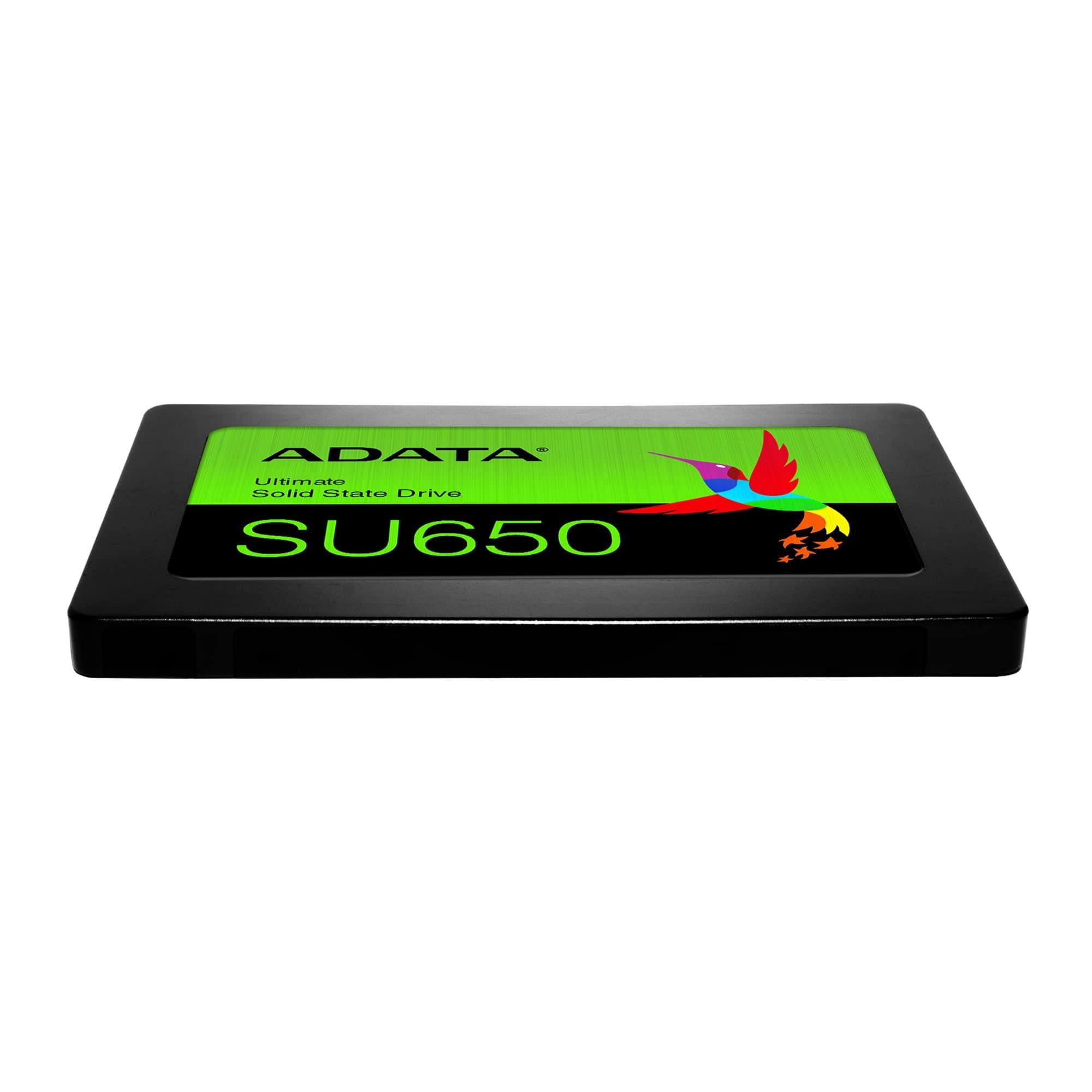 SSD ADATA SU650 256GB SATA 3.0 3D NAND Write speed 450 MBytes/sec Read speed 520 MBytes/sec 2,5" TBW 140 TB MTBF 2000000 hours ASU650SS-256GT-R
