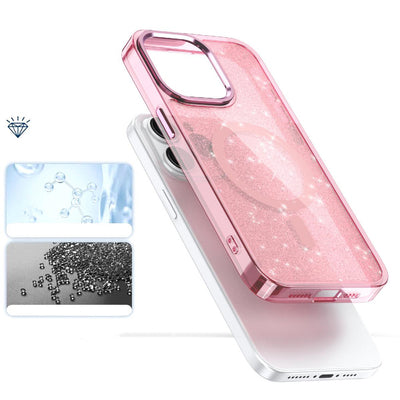 Glitter Case MagSafe for iPhone 16 Pro - pink with glitter — Hurtel