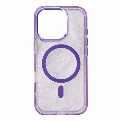 Glitter Case MagSafe for iPhone 16 Pro Max - purple with glitter — Hurtel