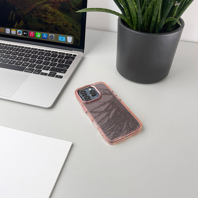 Glitter Case for iPhone 16 Pro - pink with glitter — Hurtel