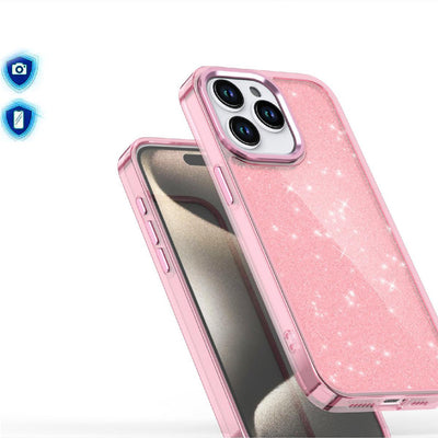 Glitter Case for iPhone 16 Pro - pink with glitter — Hurtel