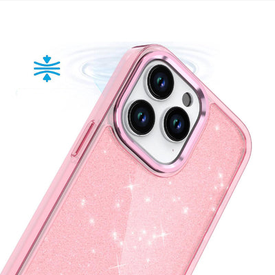 Glitter Case for iPhone 16 Pro - pink with glitter — Hurtel