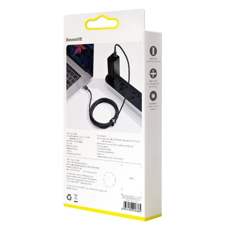 Baseus Cafule PD2.0 100W flash charging USB For Type-C cable (20V 5A)2m Gray+Black - Product Image 8