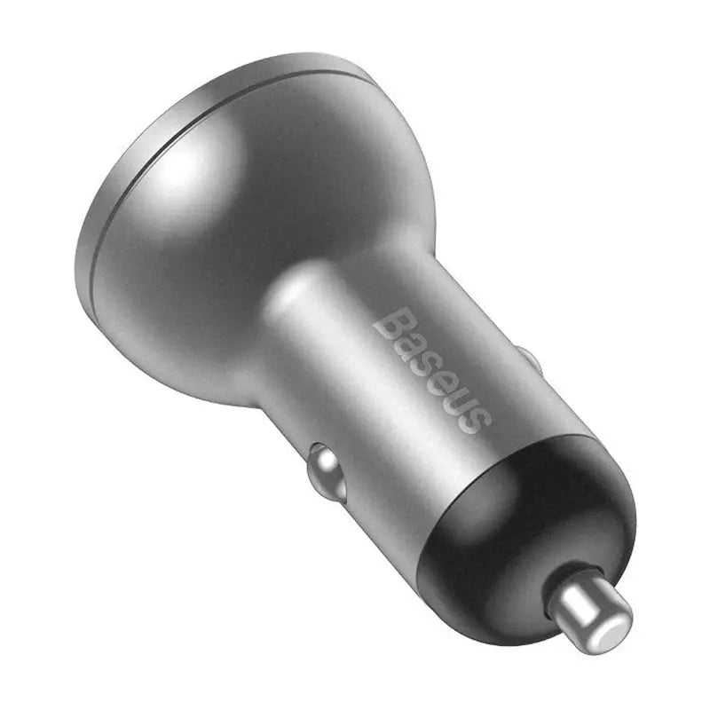 Ładowarka samochodowa Baseus z wyświetlaczem, 2x USB, 4,8A, 24W (srebrna) - Product Image 2