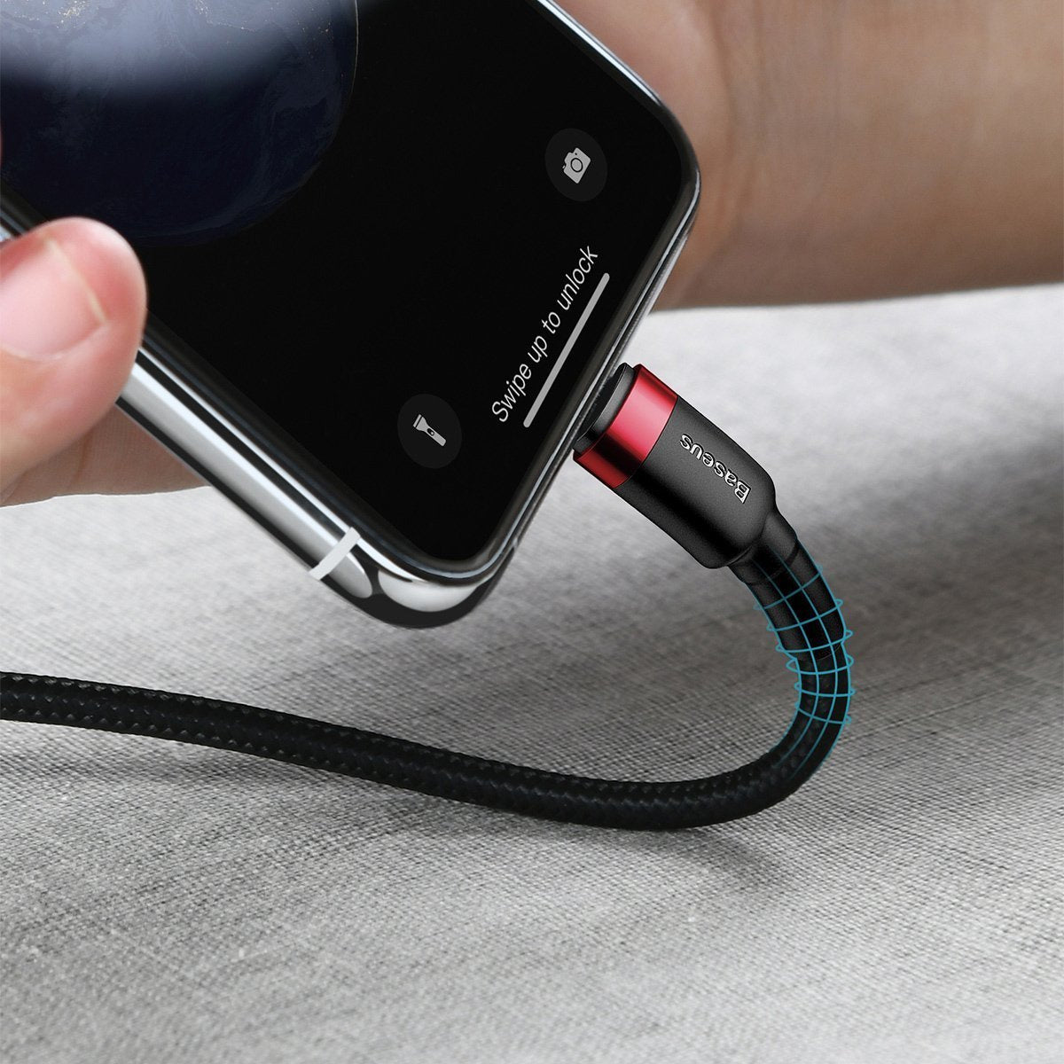 Baseus Cafule Cable Type-C to iP PD 18W 1m Red+Black - Product Image 10
