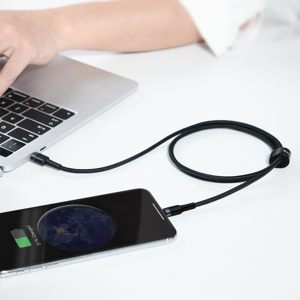 Baseus Cafule Cable Type-C to iP PD 18W 1m Gray+Black - Product Image 9