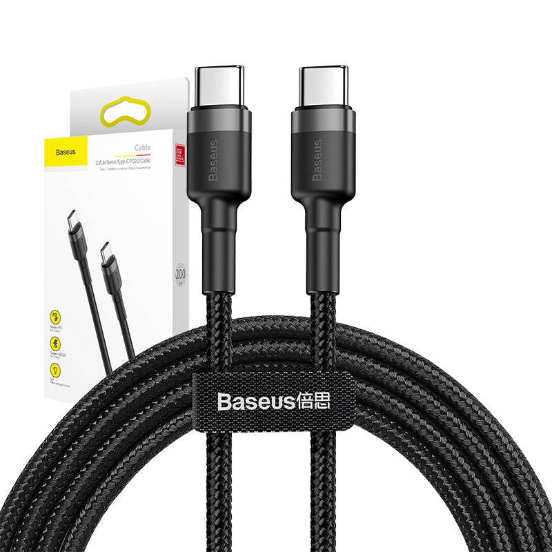Baseus Cafule PD2.0 60W flash charging USB For Type-C cable (20V 3A) 2m Gray+Black - Product Image 10