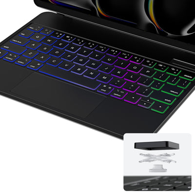 Dux Ducis Keyboard (MK Series) Case with Bluetooth Keyboard for iPad Pro 11" 2024 - Black