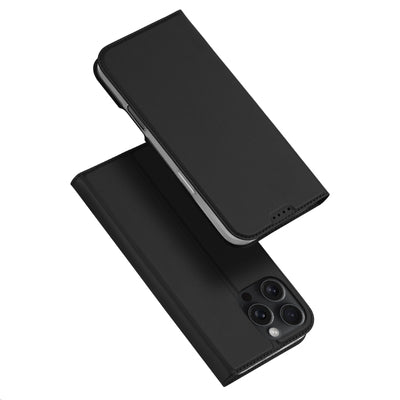 Dux Ducis Skin Pro iPhone 16 Pro Case with Flip and Card Slot - Black