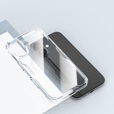 Nillkin Nature Pro Case for iPhone 16 - transparent and white