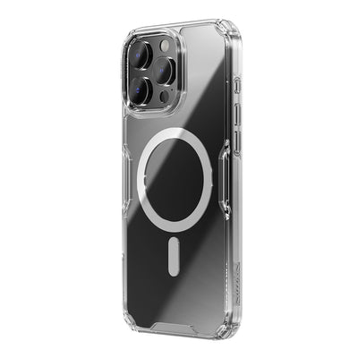 Nillkin Nature Pro Magnetic Case with MagSafe for iPhone 16 - Transparent & White