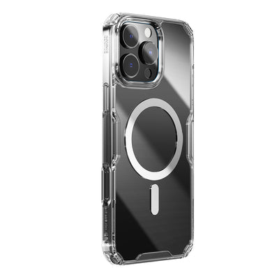Nillkin Nature Pro Magnetic Case with MagSafe for iPhone 16 - Transparent & White