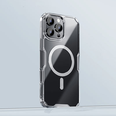 Nillkin Nature Pro Magnetic Case with MagSafe for iPhone 16 Pro - Transparent & White