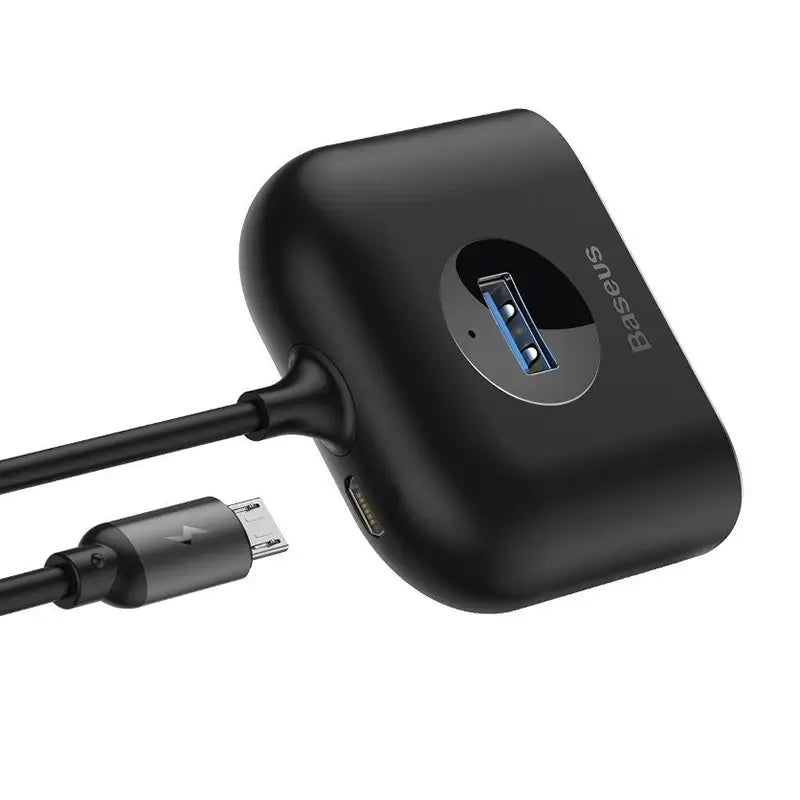 Baseus Square Round USB Adapter, HUB USB 3.0 to 1x USB 3.0 + 3x USB 2.0.1m (Black) - Product Image 5