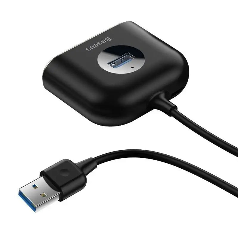 Baseus Square Round USB Adapter, HUB USB 3.0 to 1x USB 3.0 + 3x USB 2.0.1m (Black) - Product Image 6
