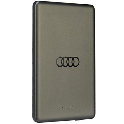 Powerbank Audi Big Logo MagSafe inductive 15W 5000mAh - gray