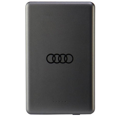 Powerbank Audi Big Logo MagSafe inductive 15W 5000mAh - gray