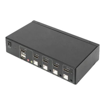 Digitus | KVM Switch, 4 Port, Single Display, 4K, HDMI | DS-12880