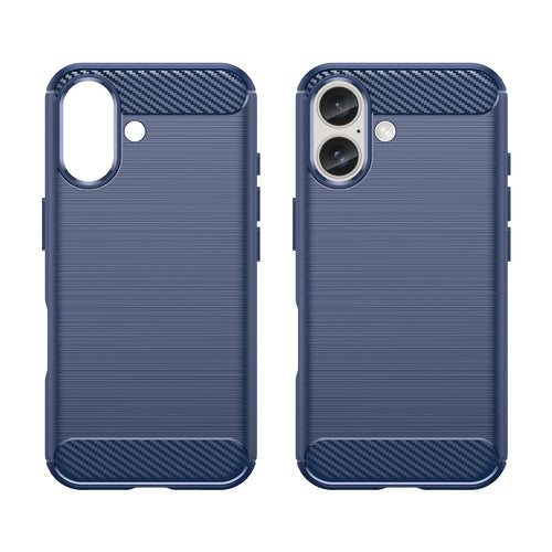 Carbon Case for iPhone 16 Silicone Case - Blue — Hurtel
