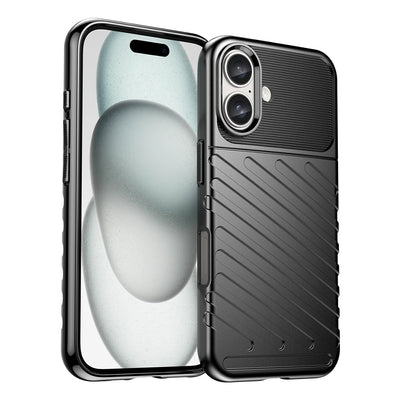 Thunder Case for iPhone 16 Plus Silicone Case - Black — Hurtel