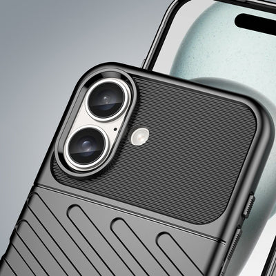 Thunder Case for iPhone 16 Plus Silicone Case - Black — Hurtel