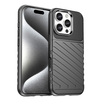 Thunder Case for iPhone 16 Pro Silicone Case - Black — Hurtel