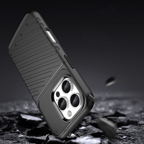 Thunder Case for iPhone 16 Pro Silicone Case - Black — Hurtel