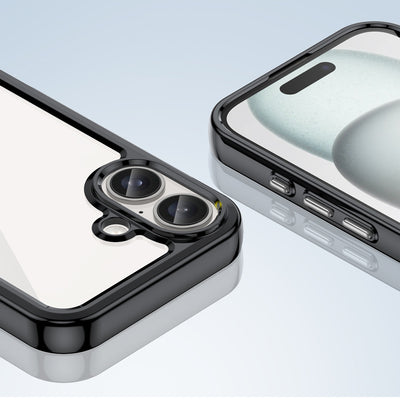 Outer Space Case with Gel Frame for iPhone 16 Plus - Black — Hurtel